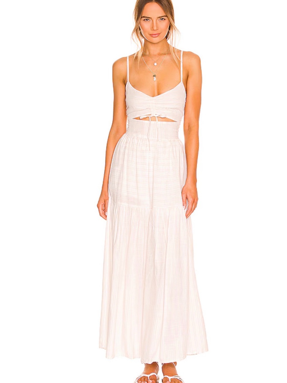 NWT Revolve L*Space Zuri Maxi Dress in Cream Size XL